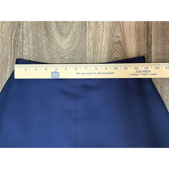 WOMENS PARTY FORMAL SATIN SET STRAPLESS CORSET TOP MAXI SKIRT NAVY BLUE SIZE 7-8 - Picture 6 of 10
